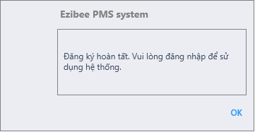 Thông báo đăng ký hoàn tất